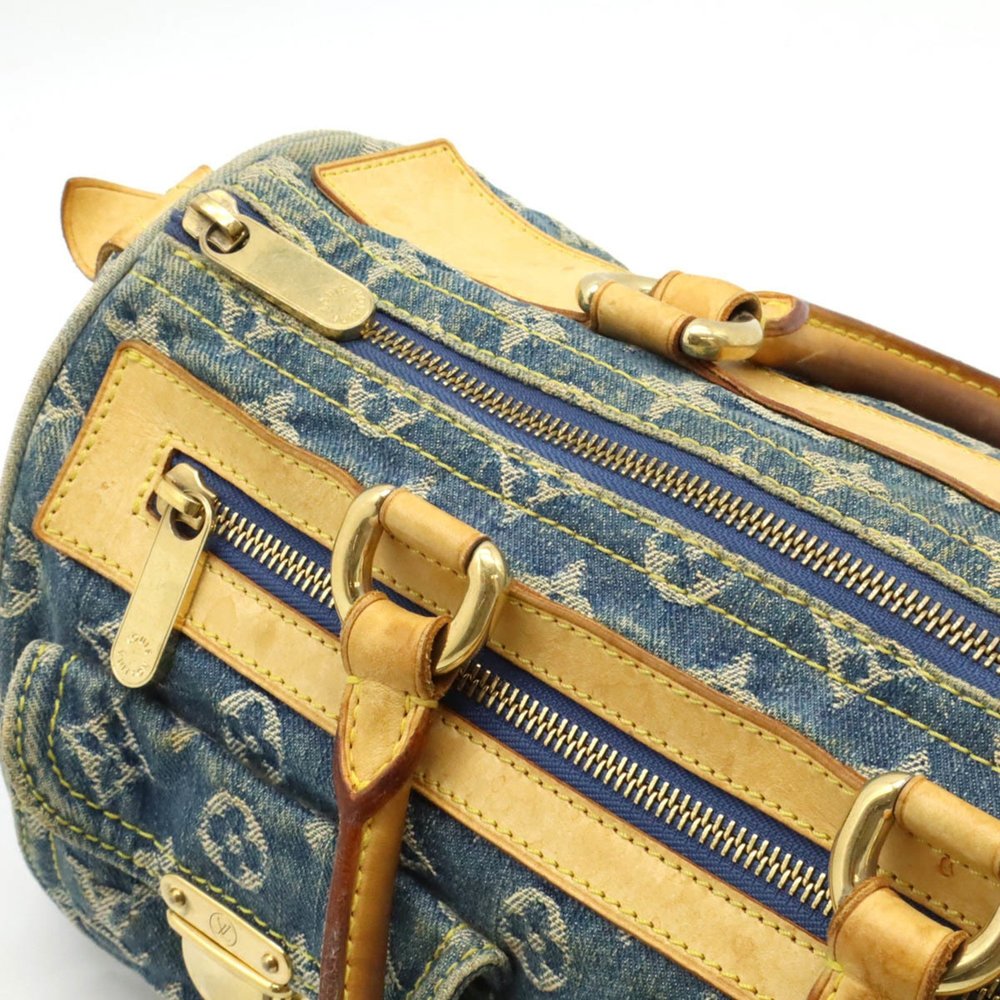 LOUIS VUITTON Monogram Denim Neo Speedy Boston Bag Blue M95019 - Picture 6 of 10